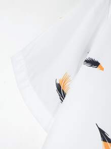 Manfinity Homme Áo sơ mi Nam Nút Túi Bộ lạc Kỳ nghỉ - trắng - Xem 3