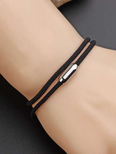 時尚流行男士簡約手鍊，適合珠寶禮物和時尚外觀