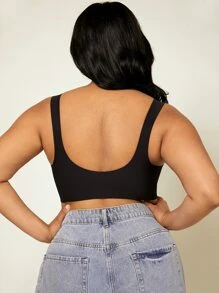 LUVLETTE Dream Curve 2ndSkin Wireless Full Coverage Seamless No Show Side Support Lounge Black Lingerie As Outerwear T-Shirt Sticky SizeFreedom Bra No Show Underwear Comfortable Must-Haves Also Suitable For Teen Girl & Young & Kid - Black - View 9