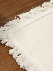 Fringe Trim Place Mat - Màu be - Xem 4