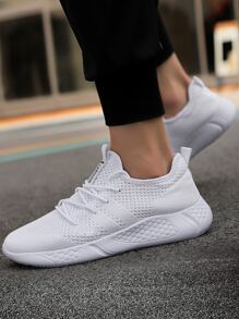 男士時尚運動鞋運動鞋防滑步行鞋輕盈透氣網面跑步鞋