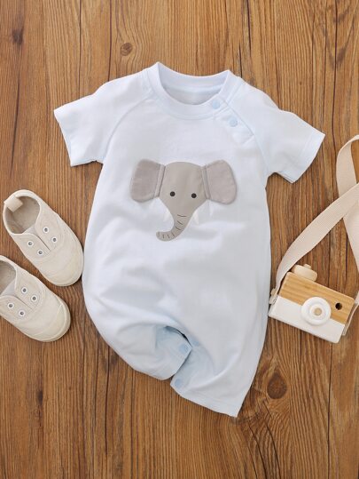 Yierying unisex elefant tryck romper