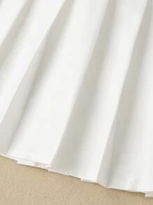 Sparklyn Tween Girl Solid Pleated Skirt