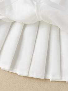 Sparklyn Tween Girl Solid Pleated Skirt