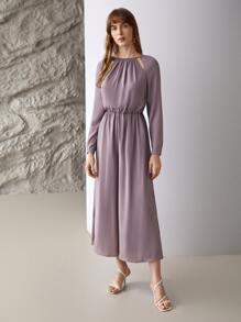 MOTF PREMIUM CUT-OUT CULOTTES JUMPSUIT - Dusty Purple - View 11