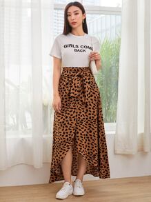 Mulvari Bộ thời trang Bất đối xứng Lá thư Giải trí - Nhiều màu - Xem 1