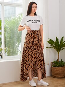 Mulvari Bộ thời trang Bất đối xứng Lá thư Giải trí - Nhiều màu - Xem 5