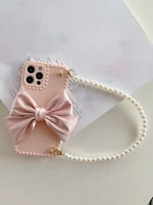 Nơ Hộp đựng điện thoại trang trí có dây buộc - Hồng - Xem 2