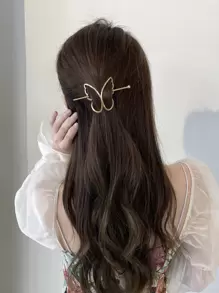 蝴蝶装饰发夹，带棒街头发夹，爪夹，发夹，发夹 - 金色 - 查看 8