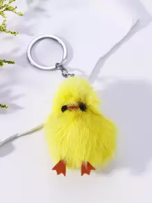 Chicken Charm Keychain - Multicolor - View 1