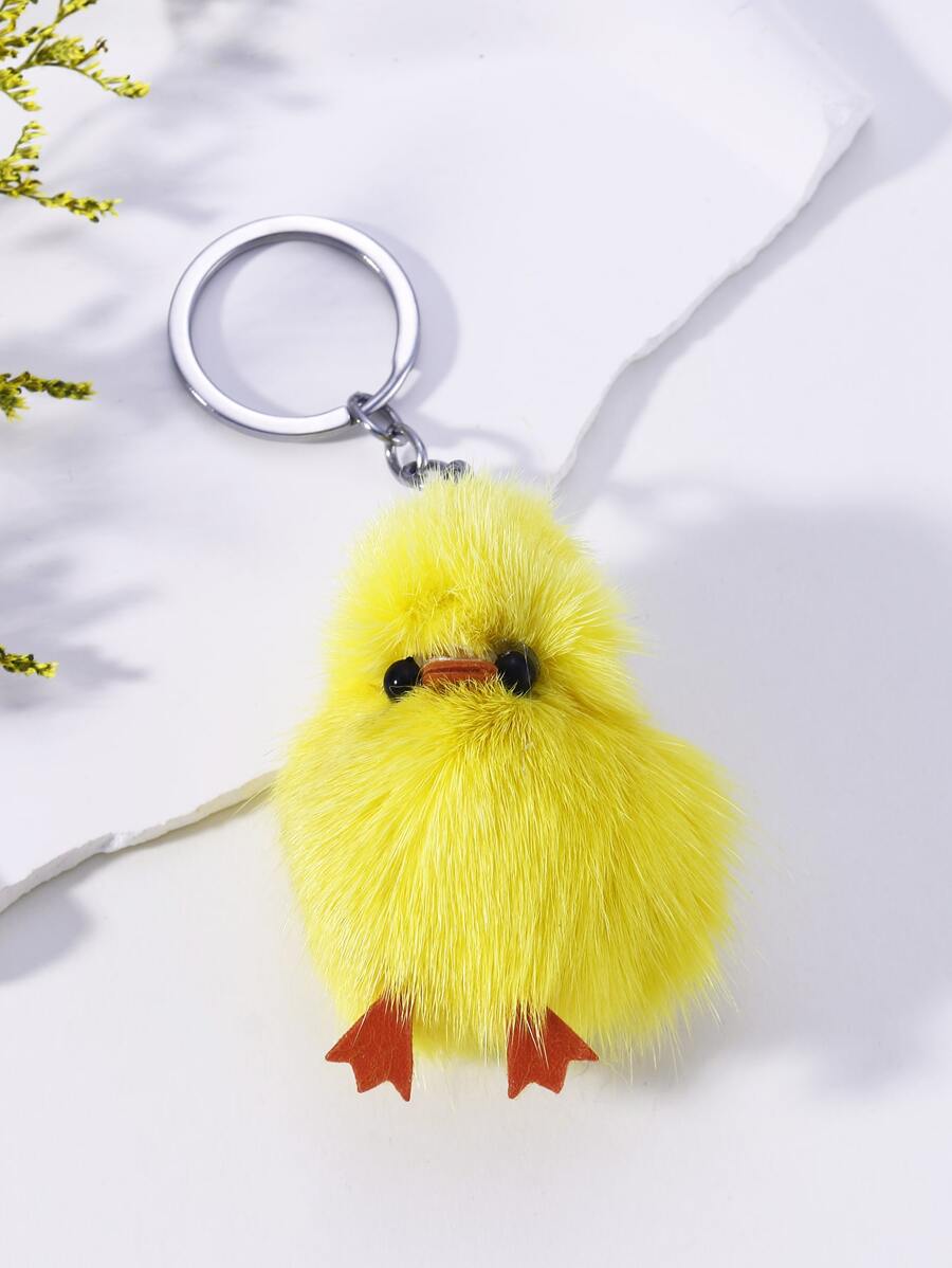 Chicken Charm Keychain - Multicolor - View 1