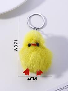 Chicken Charm Keychain - Multicolor - View 3