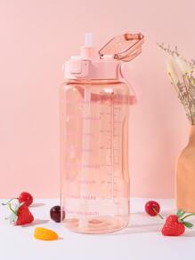 1 pieza Botella de agua con estampado de slogan - Rosa - Ver 2
