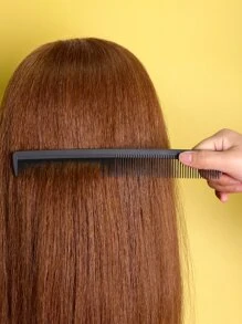 1 件塑料理发梳发刷、发刷、梳子、美发工具、理发沙龙美发产品及配件、美容旅行必需品、返校、旅行度假必需品、女士发饰 - 黑色 - 查看 2