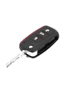 車鑰匙殼適用於大衆,鑰匙表袋用鏈條或絲帶連接到馬甲懷錶套 - 黑色 - 查看 3