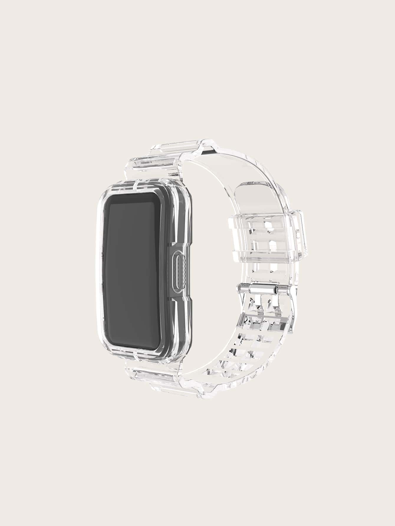 Ice Blue Transparent Watch Strap Replacement compatible with huawei Watch Fit, Universal Smart Sports Watch Strap - Clear - View 1