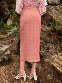 Mulvari 環鏈裹身裙 - 乾枯玫瑰色 - 查看 2