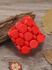 Vòng đeo tay trang trí tròn màu ngẫu nhiên - Đỏ - Xem 2