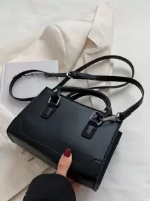 Chiếc túi xách nữ thời trang và thanh lịch này được làm từ chất liệu PU màu đen, với dây đeo vai có thể điều chỉnh. Túi phù hợp cho phụ nữ đi chơi hàng ngày, đi mua sắm, dự tiệc và đựng mỹ phẩm. Đây cũng là món quà sinh nhật hoặc quà Valentine tuyệt vời dành cho bạn gái, và là phụ kiện thời trang không thể thiếu. - màu đen - Xem 4