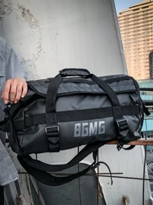 Large Capacity Crossbody Travel Bag Nylon Luggage Bag With Wet Dry Separation Pocket & Shoe Compartment For Sports, Fitness, Dance, Outdoor Camping - Black - View 7