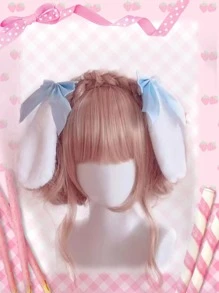 ROMWE 2入組蝴蝶結和卡通耳朵裝飾鴨嘴夾 - 彩色 - 查看 1