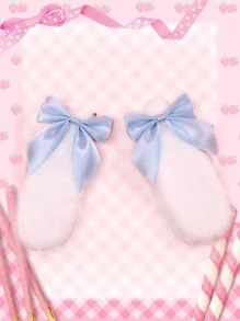 ROMWE 2入組蝴蝶結和卡通耳朵裝飾鴨嘴夾 - 彩色 - 查看 2