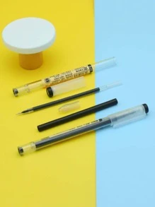 2pcs Minimalist Gel Pen - Black - View 3