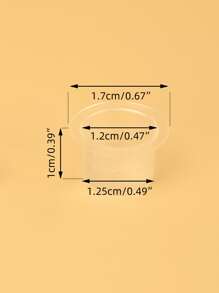 500 chiếc nắp mực xăm cốc nhựa dùng một lần cốc đựng mực cho nắp mực đựng hộp đựng đồ trang điểm hình xăm - trắng - Xem 3