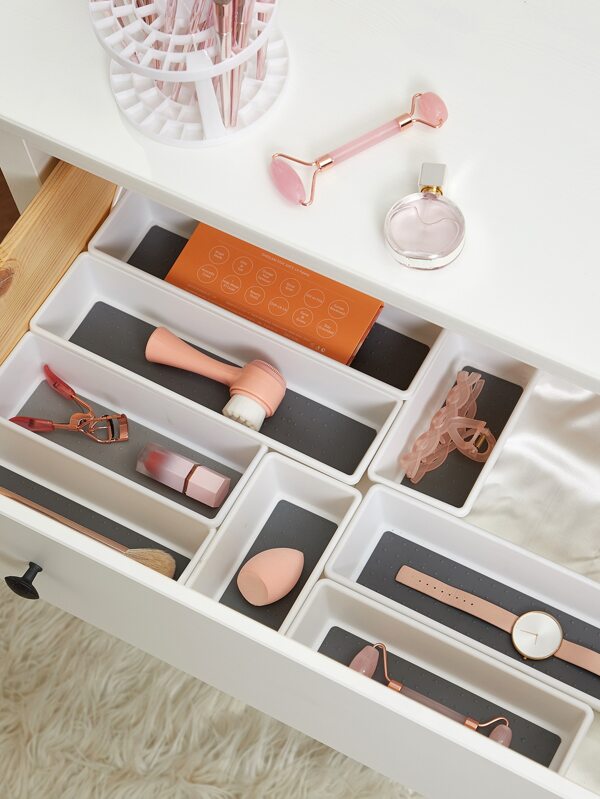 SHEIN BASIC LIVING Nonslip Lining Rubber Feet Desk Drawer Organizer