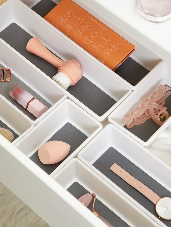 SHEIN BASIC LIVING Nonslip Lining Rubber Feet Desk Drawer Organizer