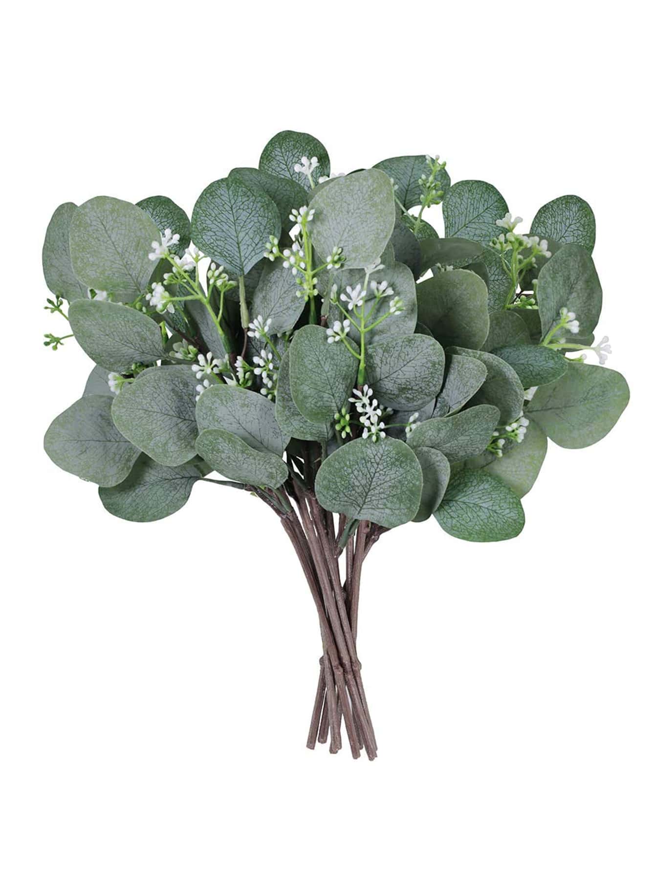 2 chiếc lá bạch đàn nhân tạo, thân cây xanh phủ sương giá cho bình hoa trang trí tiệc cưới ngoài trời DIY trang trí tường hoa, cây giả, đồ trang trí mùa thu, phòng, bàn làm việc, đồ trang trí sân vườn, đồ trang trí phòng, ngày lễ tình nhân, quà tặng - màu xanh lá - Xem 1