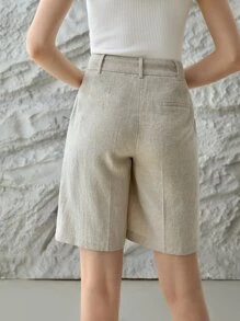 MOTF PREMIUM Shorts bermuda lino - Beis - Ver 3