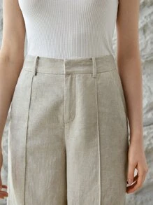 MOTF PREMIUM Shorts bermuda lino - Beis - Ver 7