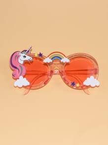 1 pièce/2 pièces Lunettes de fête d'anniversaire Licorne à la mode, Décorations de fête Pegasus mignonnes pour enfants, adolescents et adultes