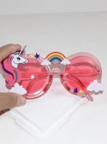 1 pièce/2 pièces Lunettes de fête d'anniversaire Licorne à la mode, Décorations de fête Pegasus mignonnes pour enfants, adolescents et adultes
