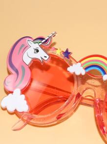 1 pièce/2 pièces Lunettes de fête d'anniversaire Licorne à la mode, Décorations de fête Pegasus mignonnes pour enfants, adolescents et adultes