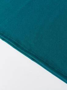 SHEIN Tween Girl Street Fashion Sunflower Butterfly Pattern Letter Print Basic Round Neck Short Sleeve T-Shirt Summer Holiday - Teal Blue - View 3