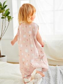 Baby Cartoon Graphic Sleeping Bag - Multicolor - View 2