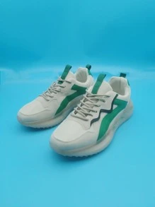 Men Lace-up Front Running Shoes - Multicolor - View 1