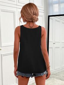 O-ring Half Zip Tank Top