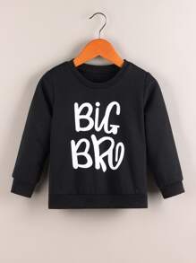 Toddler Boys Letter Graphic Sweatshirt - Black - View 1