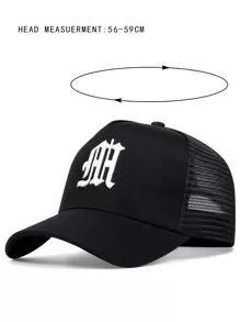 Men Letter Embroidery Baseball Cap Street - Black and White - View 3