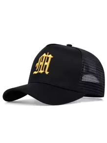 Gorra de béisbol de hombres con bordado de letras para uso casual - Dorado - Ver 1