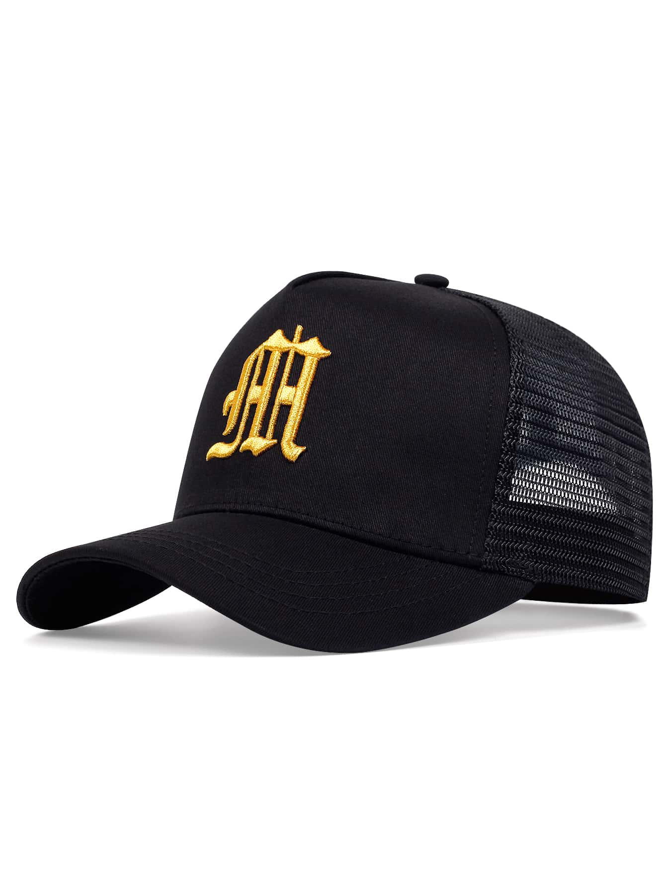 Gorra de béisbol de hombres con bordado de letras para uso casual - Dorado - Ver 1