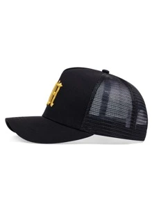 Gorra de béisbol de hombres con bordado de letras para uso casual - Dorado - Ver 2
