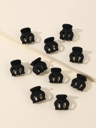 10 piezas de pinzas de pelo sólidas para uso diario para peinados de niñas, pinzas casuales, pasadores de pelo, pinzas para el cabello, sujetadores de cabello, accesorios para el cabello para la escuela, la universidad, el otoño, el invierno y los atuendos de vacaciones para mujeres