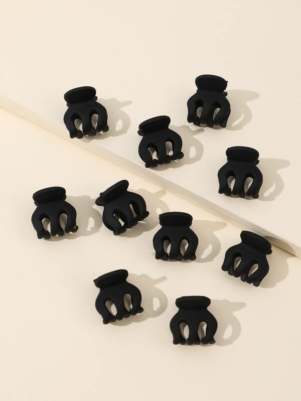 10pcs Solid Hair Claw For Daily Use For Girls Hairstyles Casual Claw Clips Hair Clips Hair Jaw Clip Hair Clamps Hair Clutch Hair Catcher Clip, School Stuff, College Fall Winter Hair Accessories For Women For Vacation Outfits Woman