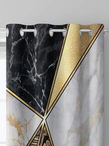 2 piezas Cortina con patrón de mármol - Multicolor - Ver 2