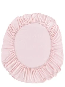 1pc Brushed Solid Color Fitted Sheet, Soft Bedding Supplies, Blanket For Bedroom - Pink - View 2