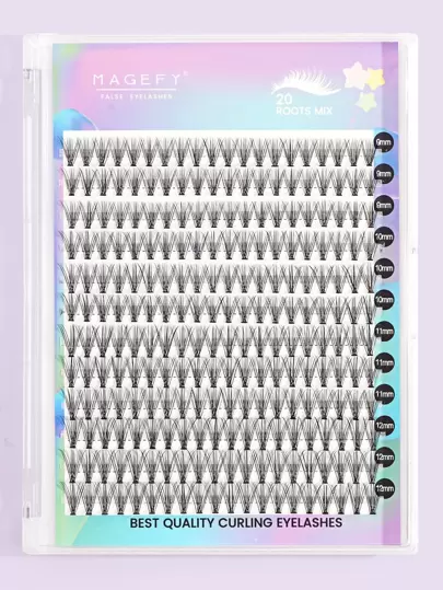  MAGEFY 240 Clusters Of Fishtail Segmented Mixed Style Eyelashes, With Longer Curls C Personal DIY Eyelashes Of Different Lengths, Natural Soft Handmade Eyelashes For Everyday Use, Manga Eyelashes For Travel Lash Clusters, Eyelash Clusters, Individual Eyelashes, Lashes, Fake Lashes